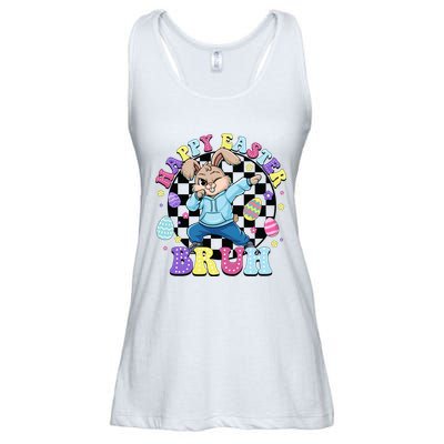 Checkered Happy Easter Bruh Bunny Ladies Essential Flowy Tank