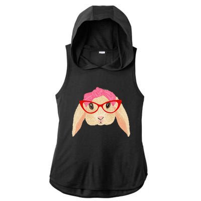 Cute Hipster Easter Bunny For Twins Siblings Ladies PosiCharge Tri-Blend Wicking Draft Hoodie Tank