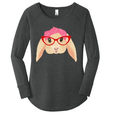 Cute Hipster Easter Bunny For Twins Siblings Women's Perfect Tri Tunic Long Sleeve Shirt