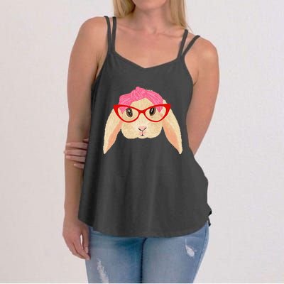 Cute Hipster Easter Bunny For Twins Siblings Women's Strappy Tank