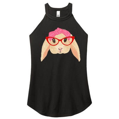 Cute Hipster Easter Bunny For Twins Siblings Women's Perfect Tri Rocker Tank