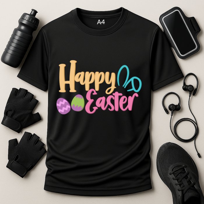 Cute Happy Easter Bunny Egg Cooling Performance Crew T-Shirt