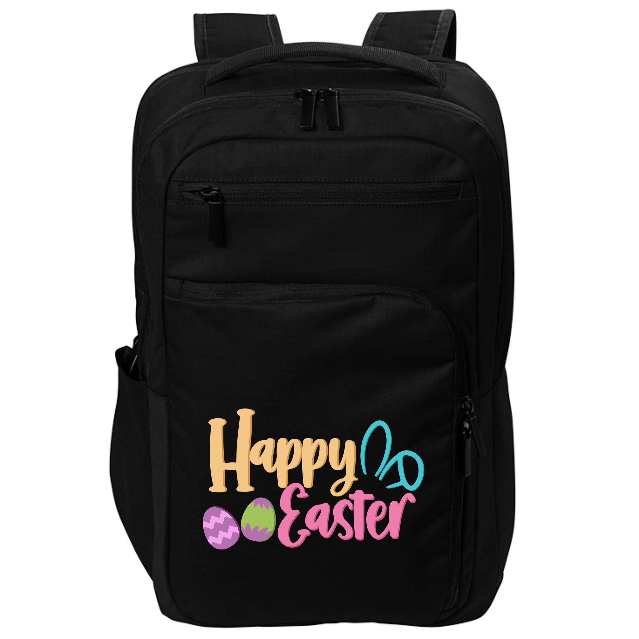 Cute Happy Easter Bunny Egg Impact Tech Backpack