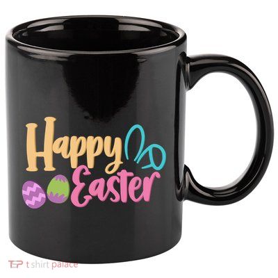 Cute Happy Easter Bunny Egg 11oz C Handle Ceramic Mug