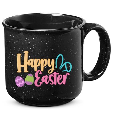 Cute Happy Easter Bunny Egg 15oz Campfire Ceramic Mug