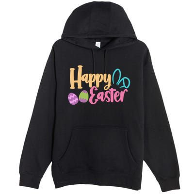 Cute Happy Easter Bunny Egg Premium Pullover Hoodie