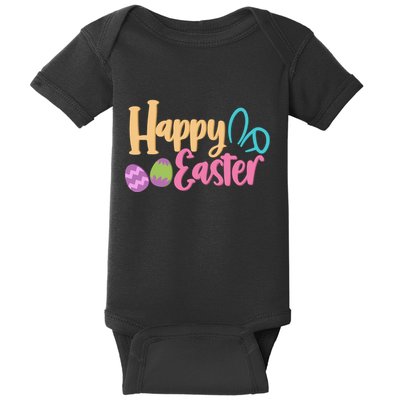 Cute Happy Easter Bunny Egg Baby Bodysuit