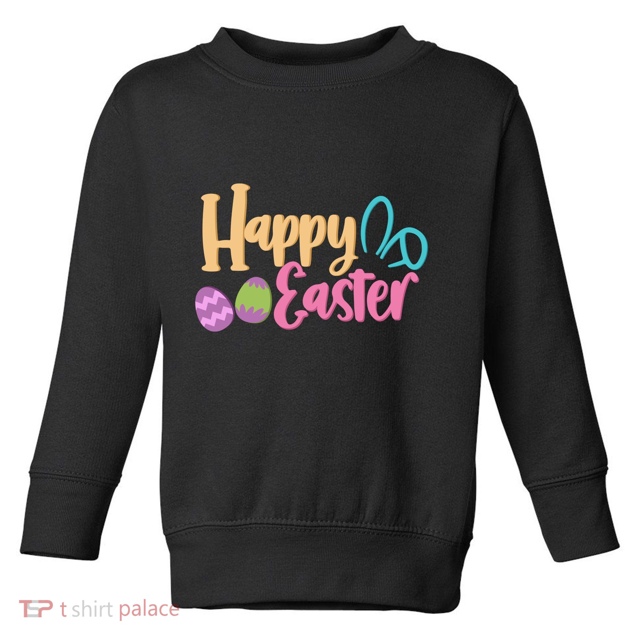 Cute Happy Easter Bunny Egg Toddler Sweatshirt