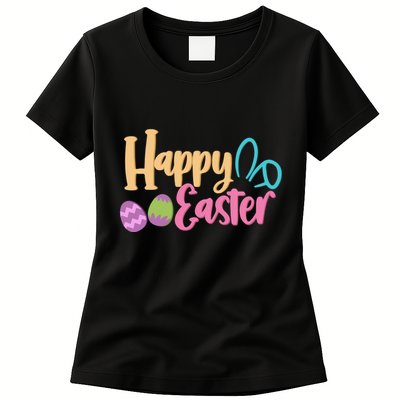 Cute Happy Easter Bunny Egg Womens T-Shirt