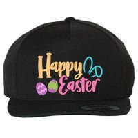Cute Happy Easter Bunny Egg Wool Snapback Cap