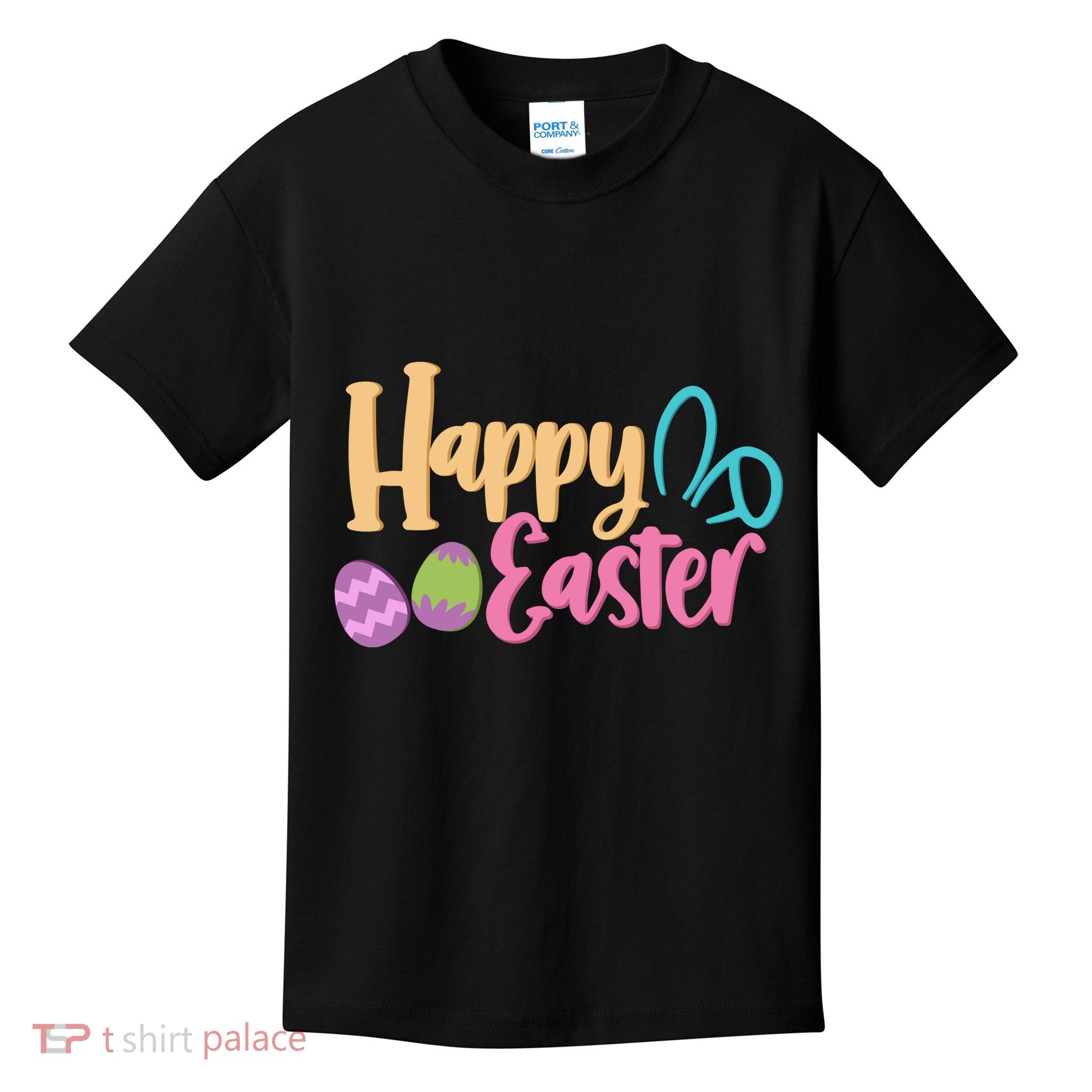 Cute Happy Easter Bunny Egg Kids T-Shirt