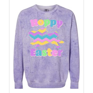 Cute Hoppy Easter Colorful Easter Bunny Colorblast Crewneck Sweatshirt