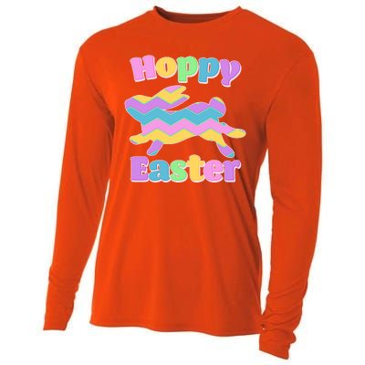 Cute Hoppy Easter Colorful Easter Bunny Cooling Performance Long Sleeve Crew