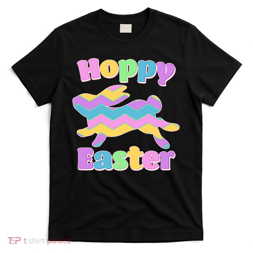 Cute Hoppy Easter Colorful Easter Bunny T-Shirt