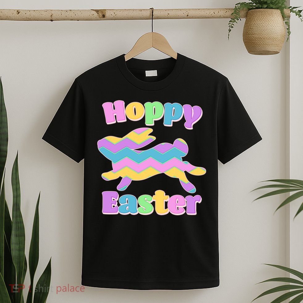 Cute Hoppy Easter Colorful Easter Bunny T-Shirt