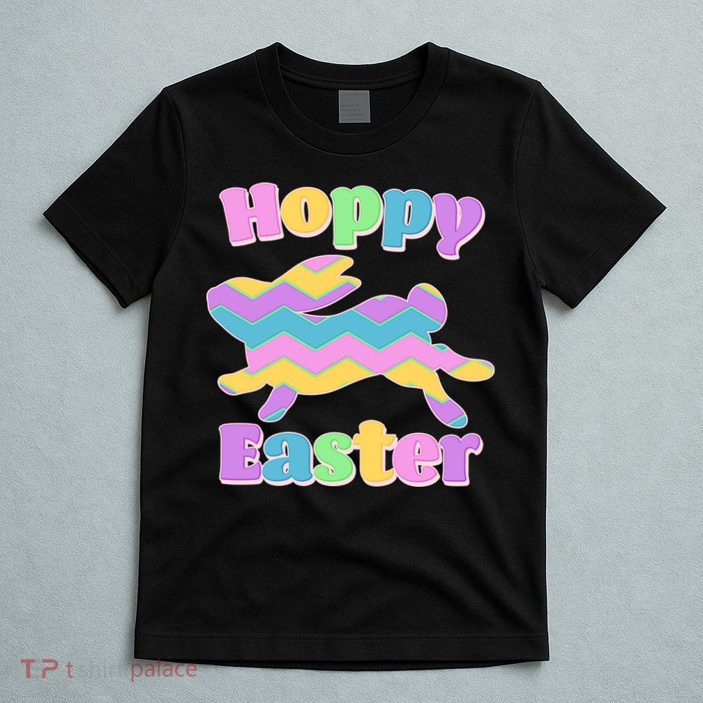Cute Hoppy Easter Colorful Easter Bunny T-Shirt