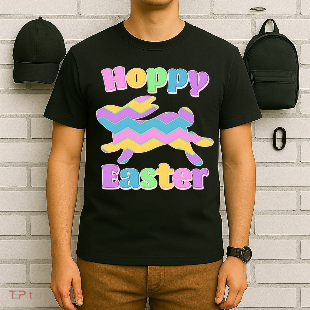 Cute Hoppy Easter Colorful Easter Bunny T-Shirt