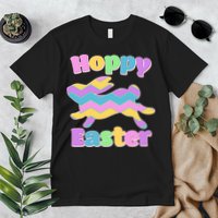 Cute Hoppy Easter Colorful Easter Bunny Premium T-Shirt