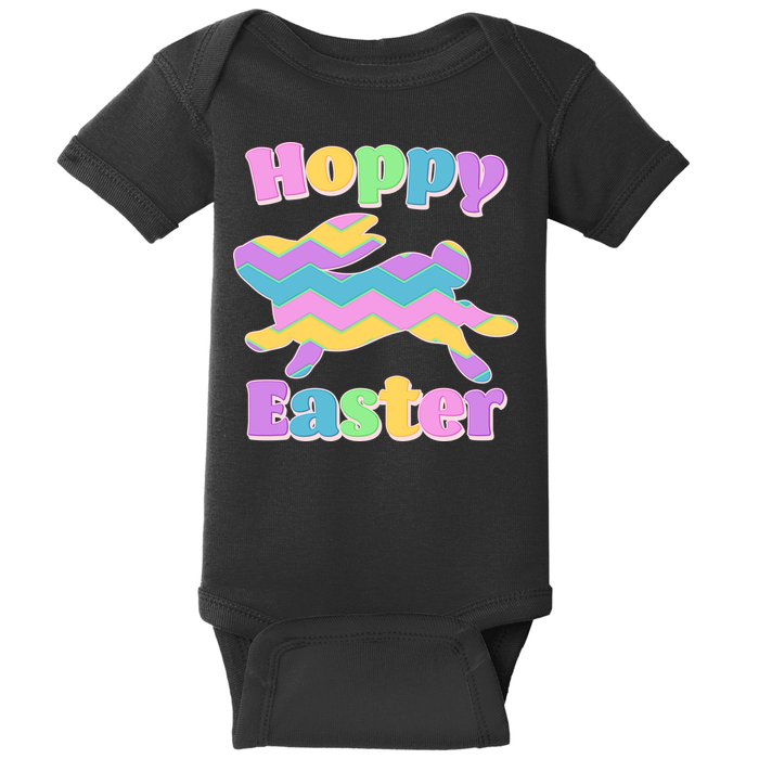 Cute Hoppy Easter Colorful Easter Bunny Baby Bodysuit
