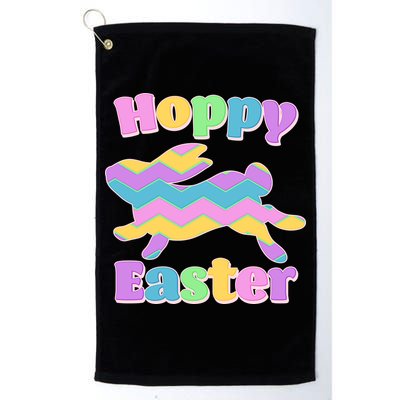 Cute Hoppy Easter Colorful Easter Bunny Golf Towel
