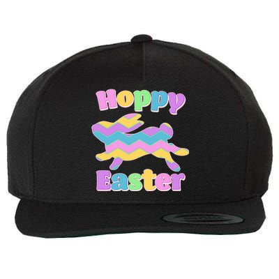 Cute Hoppy Easter Colorful Easter Bunny Wool Snapback Cap