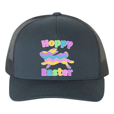 Cute Hoppy Easter Colorful Easter Bunny Yupoong Adult 5-Panel Trucker Hat