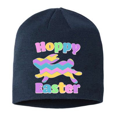 Cute Hoppy Easter Colorful Easter Bunny Sustainable Beanie