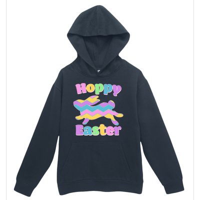 Cute Hoppy Easter Colorful Easter Bunny Urban Pullover Hoodie