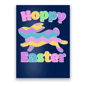 Cute Hoppy Easter Colorful Easter Bunny Poster