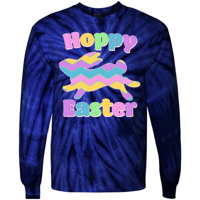 Cute Hoppy Easter Colorful Easter Bunny Tie-Dye Long Sleeve Shirt