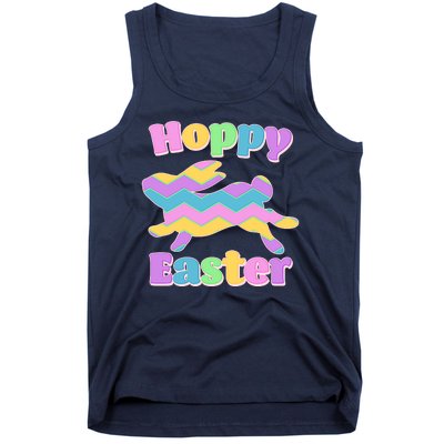 Cute Hoppy Easter Colorful Easter Bunny Tank Top