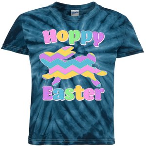 Cute Hoppy Easter Colorful Easter Bunny Kids Tie-Dye T-Shirt