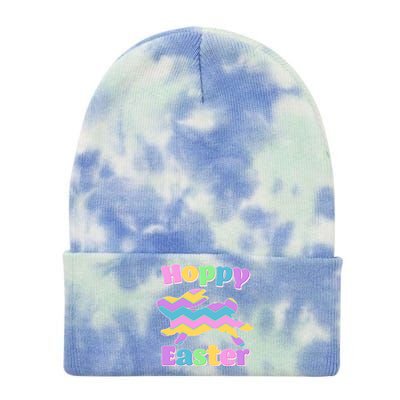 Cute Hoppy Easter Colorful Easter Bunny Tie Dye 12in Knit Beanie