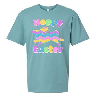 Cute Hoppy Easter Colorful Easter Bunny Sueded Cloud Jersey T-Shirt