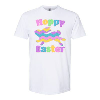 Cute Hoppy Easter Colorful Easter Bunny Softstyle® CVC T-Shirt