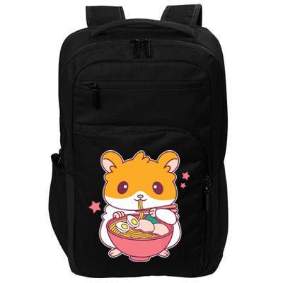 Cute Hamster Eating Ramen Hamster Lovers Impact Tech Backpack