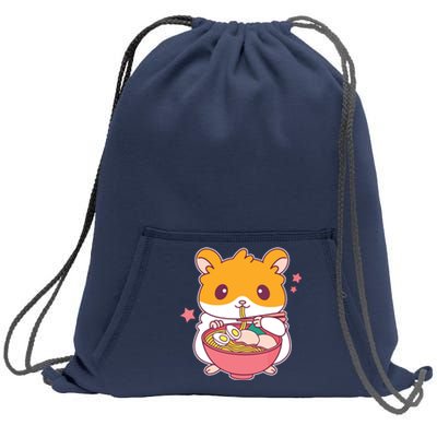 Cute Hamster Eating Ramen Hamster Lovers Sweatshirt Cinch Pack Bag