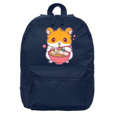 Cute Hamster Eating Ramen Hamster Lovers 16 in Basic Backpack