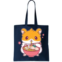 Cute Hamster Eating Ramen Hamster Lovers Tote Bag