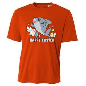 Cute Happy Easter Day Egg Hunt Orca Shark Funny Gift Cooling Performance Crew T-Shirt