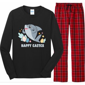 Cute Happy Easter Day Egg Hunt Orca Shark Funny Gift Long Sleeve Pajama Set