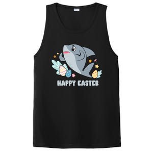 Cute Happy Easter Day Egg Hunt Orca Shark Funny Gift PosiCharge Competitor Tank