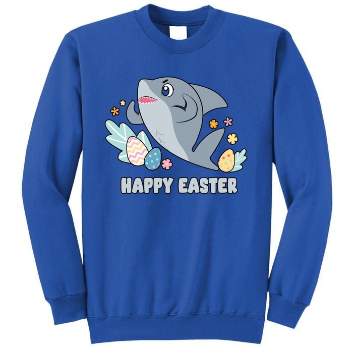 Cute Happy Easter Day Egg Hunt Orca Shark Funny Gift Tall Sweatshirt