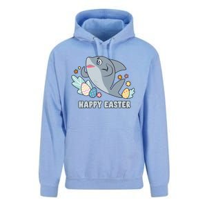 Cute Happy Easter Day Egg Hunt Orca Shark Funny Gift Unisex Surf Hoodie