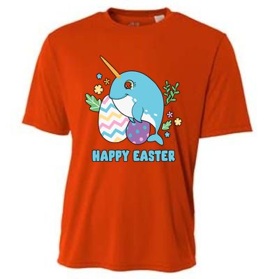 Cute Happy Easter Day Egg Hunter Orca Whale Gift Cooling Performance Crew T-Shirt