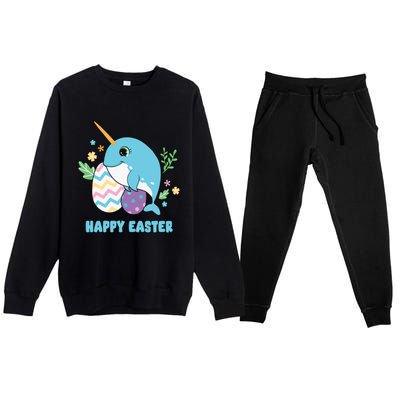 Cute Happy Easter Day Egg Hunter Orca Whale Gift Premium Crewneck Sweatsuit Set