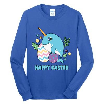 Cute Happy Easter Day Egg Hunter Orca Whale Gift Tall Long Sleeve T-Shirt