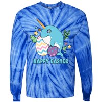 Cute Happy Easter Day Egg Hunter Orca Whale Gift Tie-Dye Long Sleeve Shirt