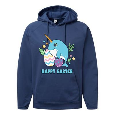 Cute Happy Easter Day Egg Hunter Orca Whale Gift Performance Fleece Hoodie