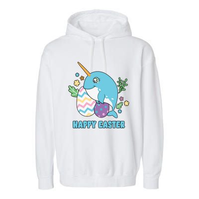 Cute Happy Easter Day Egg Hunter Orca Whale Gift Garment-Dyed Fleece Hoodie